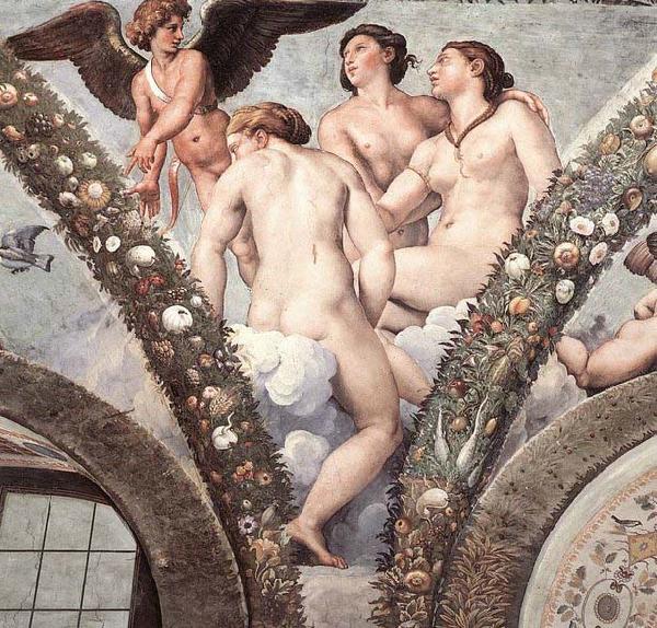 RAFFAELLO Sanzio Cupid and the Three Graces Spain oil painting art
